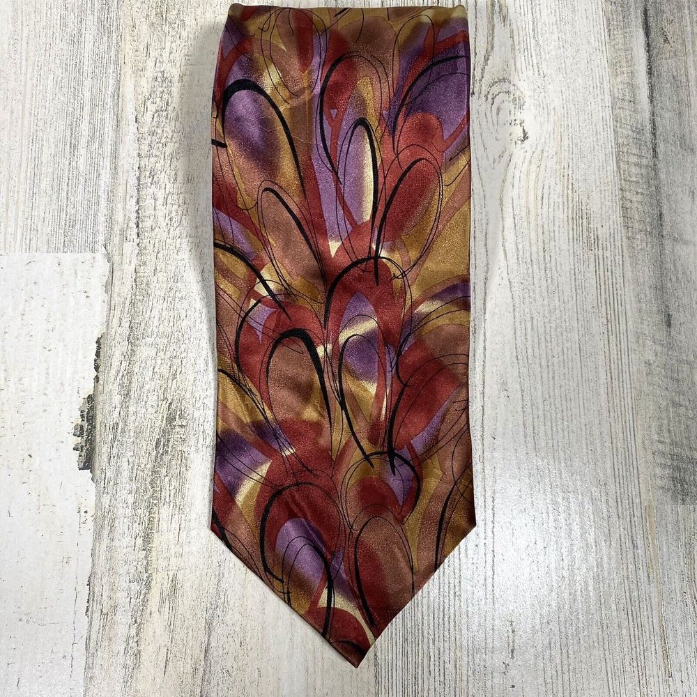 J. Garcia Lunch Collection Twenty-Seven Men's 100% Silk Neck Tie Abstract Artsy